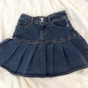 Y2K Denim Pleated Skirt